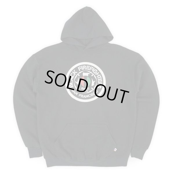 画像1: 80's RUSSELL ロゴプリント スウェットパーカー "MADE IN USA / Black" (1)