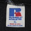 画像2: 80's RUSSELL ロゴプリント スウェットパーカー "MADE IN USA / Black" (2)