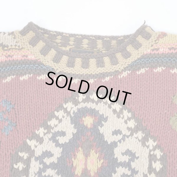 画像3: 90's Eddie Bauer 総柄 コットンニット (3)