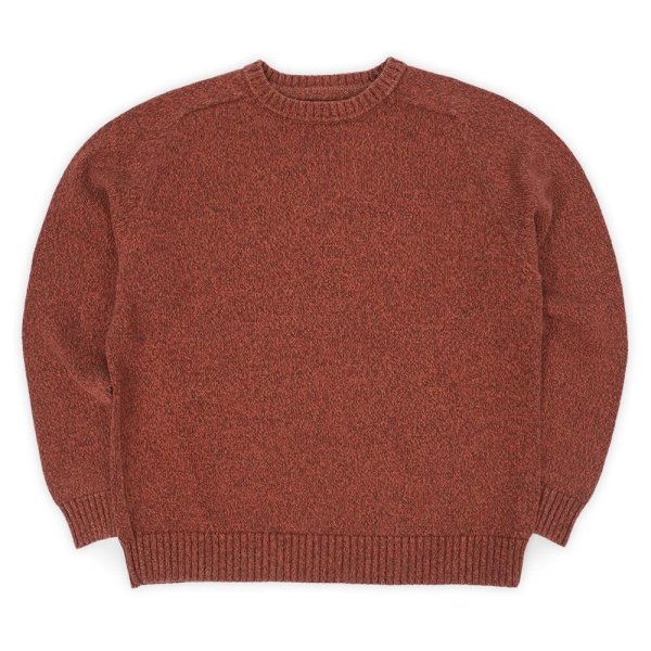 画像1: 00's croft & barrow コットンニット "ORANGE & BROWN MIX" (1)