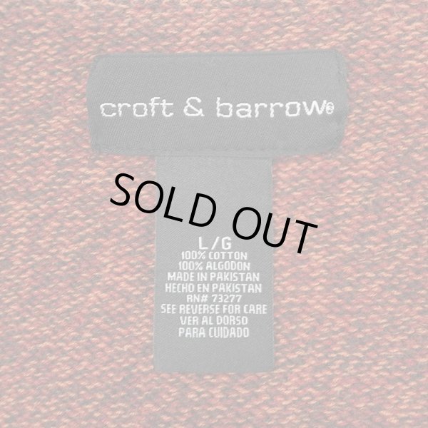 画像2: 00's croft & barrow コットンニット "ORANGE & BROWN MIX" (2)