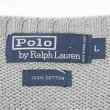 画像2: 90's Polo Ralph Lauren Vネック コットンニットベスト "GRAY" (2)