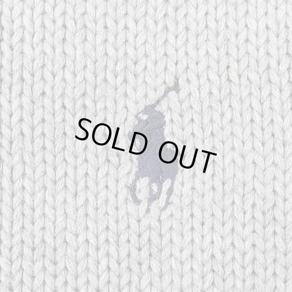 画像3: 90's Polo Ralph Lauren Vネック コットンニットベスト "GRAY" (3)