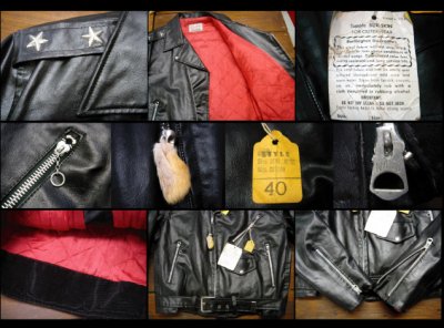 画像1: VINTAGE VINYL LEATHER RIDERS JACKET "DEAD STOCK"