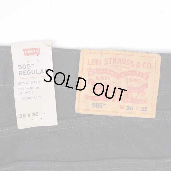 画像4: 00's Levi's 505 ブラックデニムパンツ "W36 L32 / DEADSTOCK" (4)
