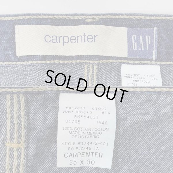 画像3: 00's OLD GAP デニムペインターパンツ "W35 L30" (3)