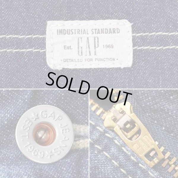 画像4: 00's OLD GAP デニムペインターパンツ "W35 L30" (4)