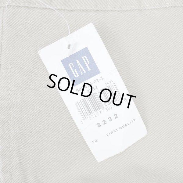 画像3: 00's OLD GAP ノータック チノトラウザー "DEADSTOCK / BEIGE" (3)