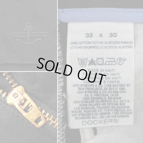 画像4: 00's DOCKERS 2タック チノトラウザー "BLACK / W32 L30" (4)