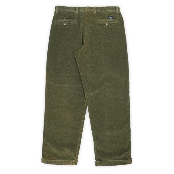 画像2: Late 90's DOCKERS 2タック 太畝コーデュロイトラウザー "OLIVE / W33 L29" (2)