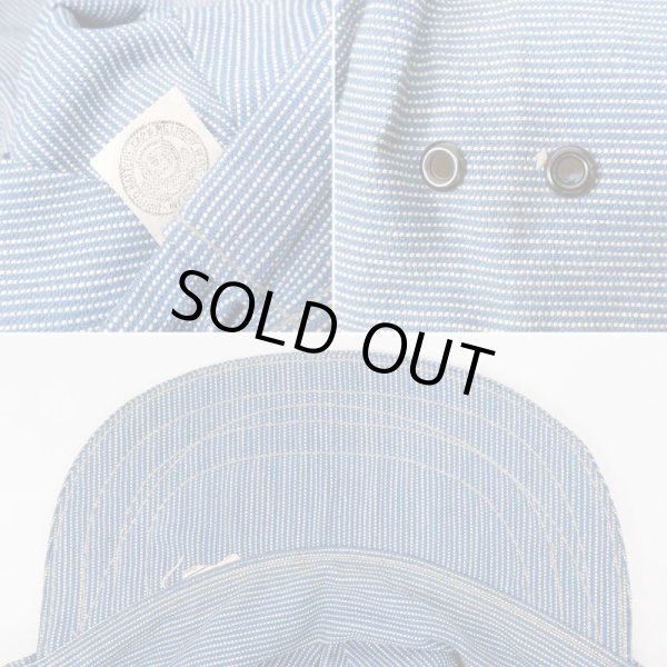 画像4: 40's Lee ピンストライプ柄 ワークキャップ (4)