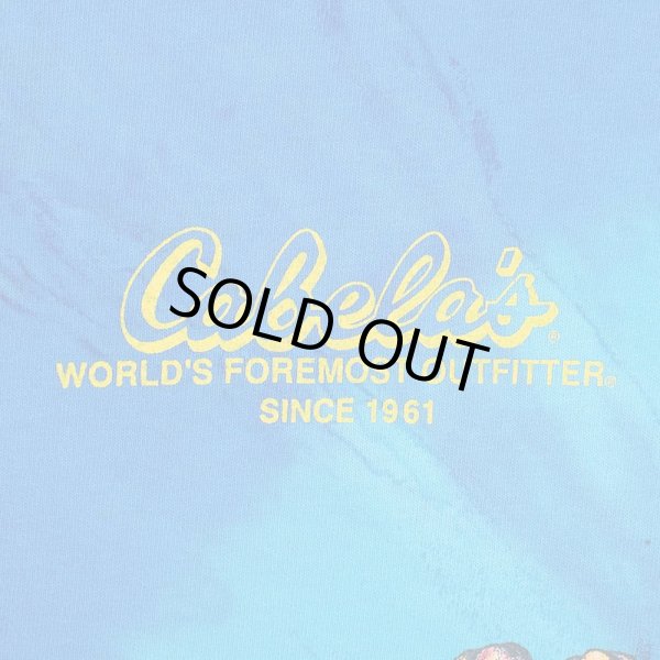 画像4: 90's HABITAT タイダイ染め プリントTシャツ "Cabela's" (4)