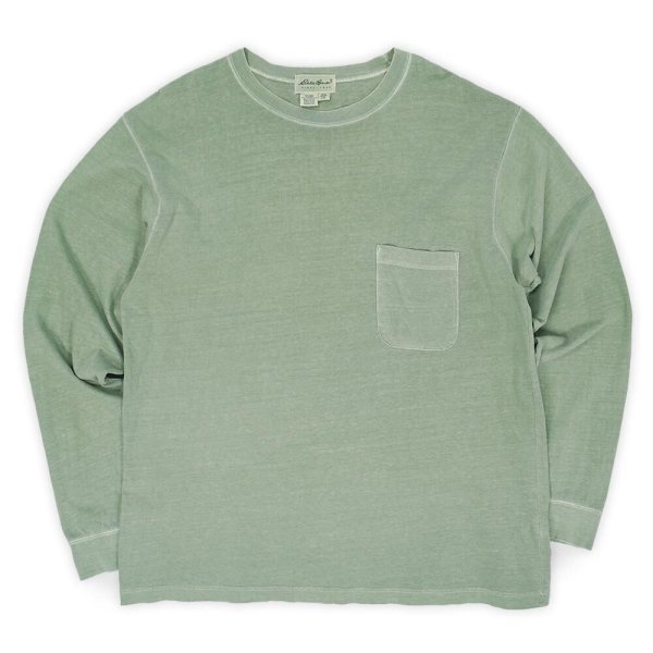 画像1: 90's Eddie Bauer L/S ポケットTシャツ "MADE IN USA" (1)