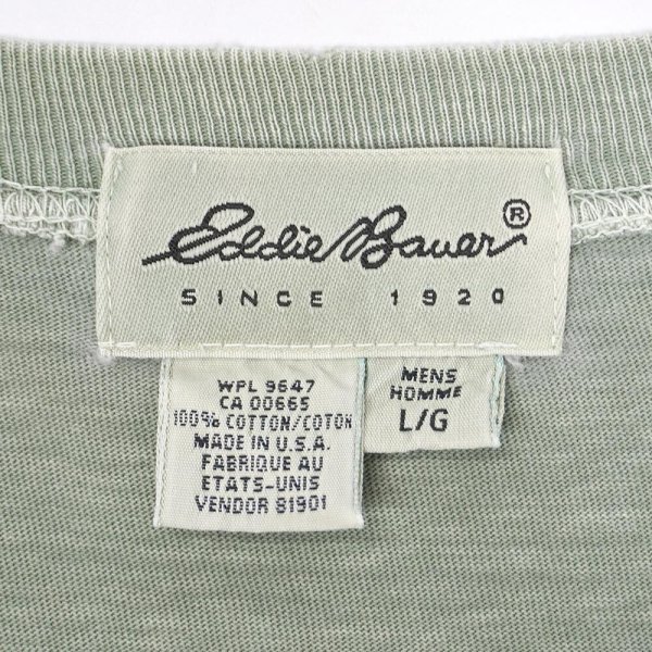 画像2: 90's Eddie Bauer L/S ポケットTシャツ "MADE IN USA" (2)