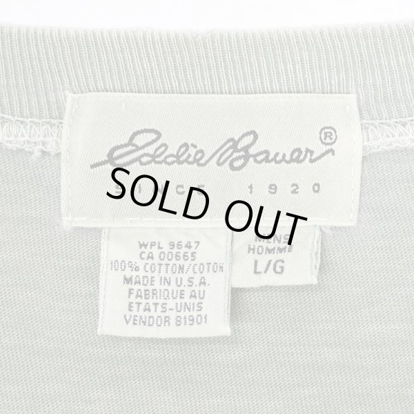 画像2: 90's Eddie Bauer L/S ポケットTシャツ "MADE IN USA" (2)
