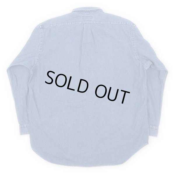 画像2: 90's Polo Ralph Lauren デニムボタンダウンシャツ (2)