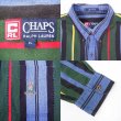 画像3: 90's CHAPS RALPH LAUREN マルチストライプ柄 ボタンダウンシャツ (3)