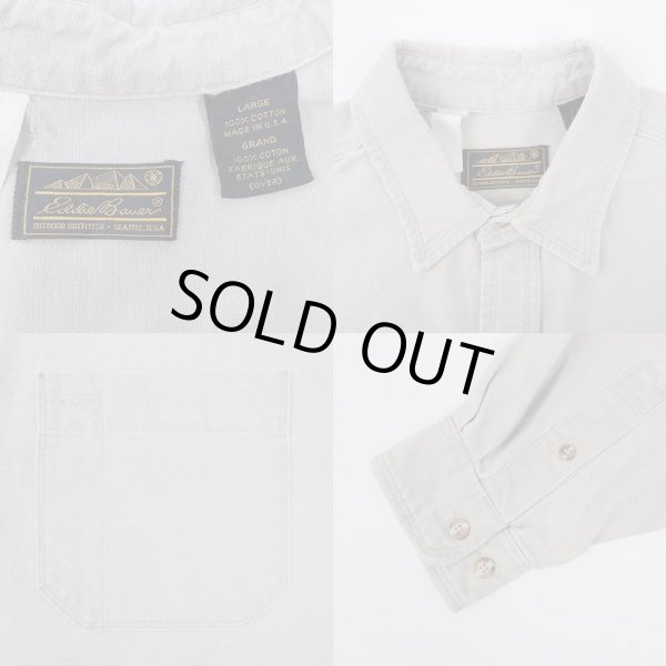 画像3: 90's Eddie Bauer コットン ワークシャツ "MADE IN USA" (3)