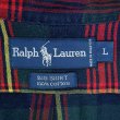 画像3: 90's Ralph Lauren ボタンダウンシャツ "BIG SHIRT / GREEN BASE" (3)