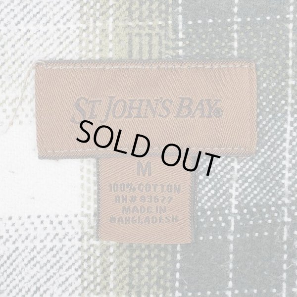 画像2: 90's ST JOHN'S BAY オンブレチェック柄 ヘビーネルシャツ "OLIVE Plaid" (2)