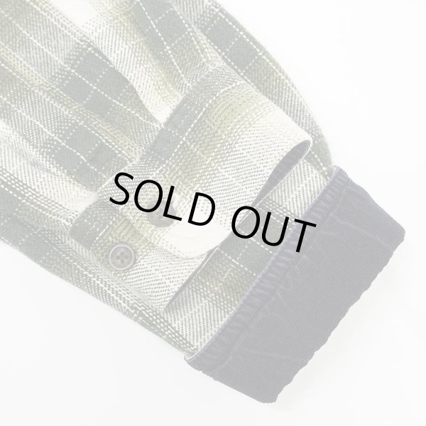 画像3: 90's ST JOHN'S BAY オンブレチェック柄 ヘビーネルシャツ "OLIVE Plaid" (3)