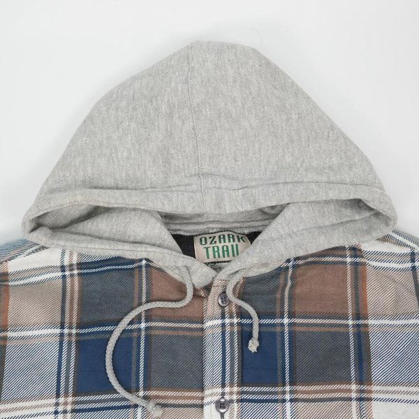 画像3: 90's OZARK TRAIL キルトライナー フーディーネルシャツ "DEADSTOCK" (3)