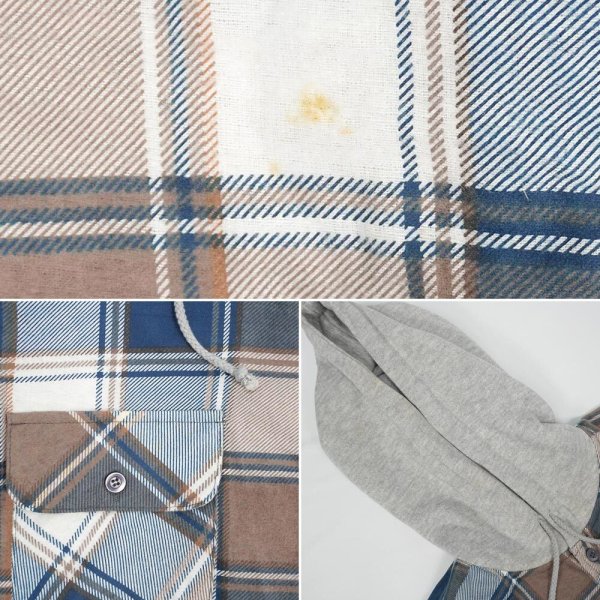 画像5: 90's OZARK TRAIL キルトライナー フーディーネルシャツ "DEADSTOCK" (5)