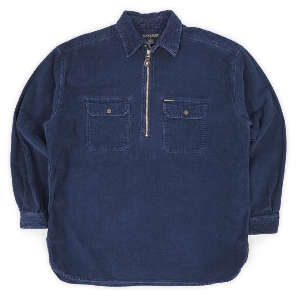 画像1: 00's STRUCTURE ハーフジップ コーデュロイワークシャツ (1)