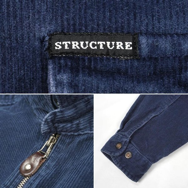 画像3: 00's STRUCTURE ハーフジップ コーデュロイワークシャツ (3)