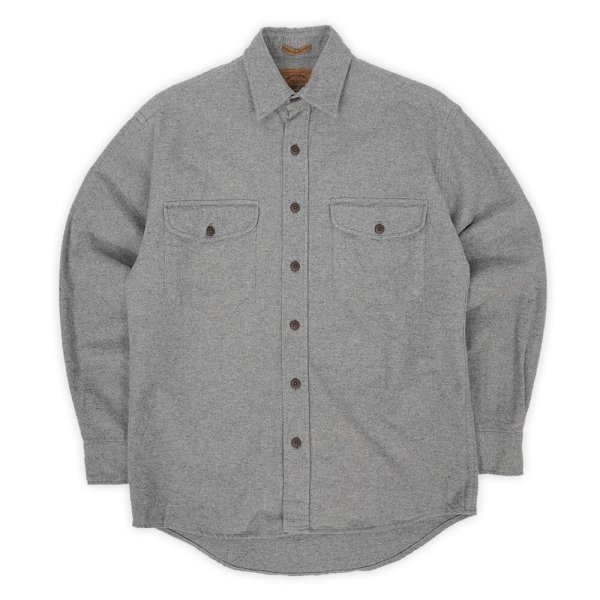 画像1: Late 90's ST JOHN'S BAY シャモアクロス ワークシャツ "GRAY" (1)