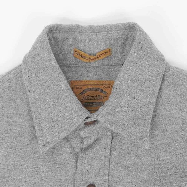 画像3: Late 90's ST JOHN'S BAY シャモアクロス ワークシャツ "GRAY" (3)