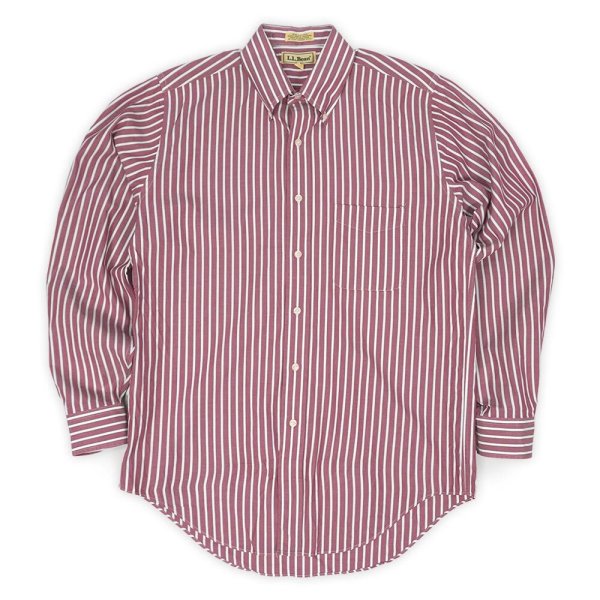画像1: 90's L.L.Bean マルチストライプ柄 ボタンダウンシャツ "DEADSTOCK" (1)