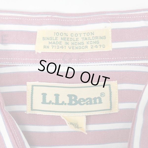 画像2: 90's L.L.Bean マルチストライプ柄 ボタンダウンシャツ "DEADSTOCK" (2)