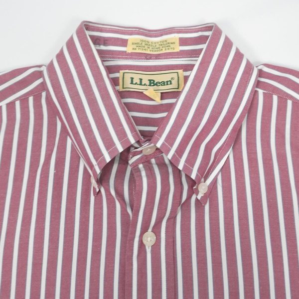 画像3: 90's L.L.Bean マルチストライプ柄 ボタンダウンシャツ "DEADSTOCK" (3)
