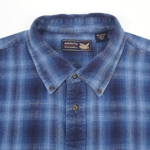 画像3: 00's ARROW フランネル ボタンダウンシャツ "Ombre Plaid" (3)