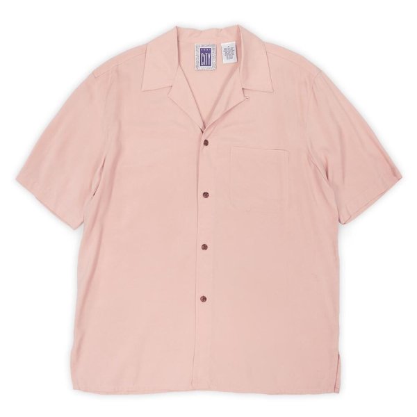 画像1: 90's C'EST CITY S/S オープンカラー シルクシャツ "PINK" (1)