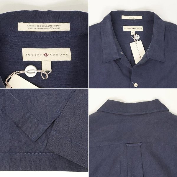 画像2: 00's JOSEPH ABBOUND S/S オープンカラーシャツ "SILK × COTTTON / DEADSTOCK" (2)