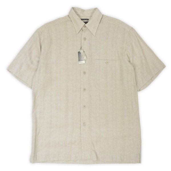 画像1: 00's MARC EDWARDS S/S リネンシャツ "DEADSTOCK" (1)