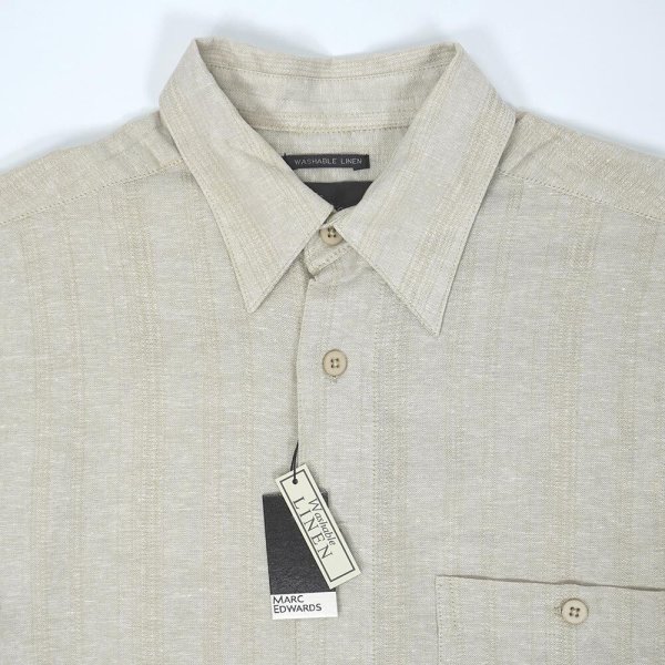 画像3: 00's MARC EDWARDS S/S リネンシャツ "DEADSTOCK" (3)