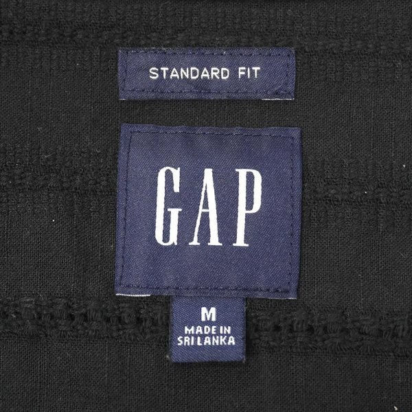画像2: 00's GAP S/S オープンカラーシャツ "BLACK" (2)