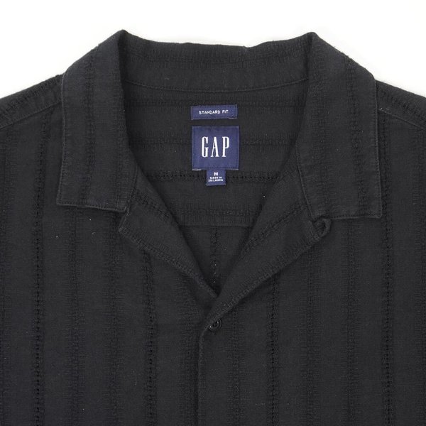画像3: 00's GAP S/S オープンカラーシャツ "BLACK" (3)