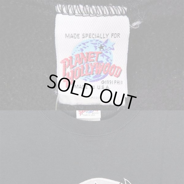 画像3: 90's PLANET HOLLYWOOD ロゴ刺繍 スウェット "MADE IN USA" (3)