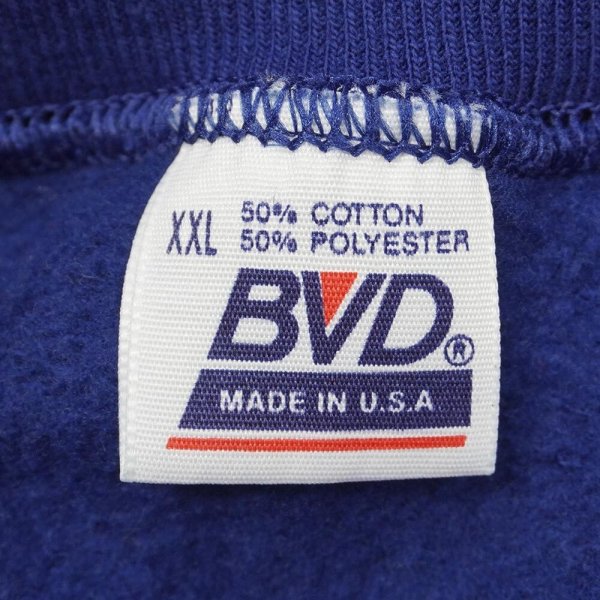画像2: 90's BVD ブランクスウェット "MADE IN USA / NAVY / DEADSTOCK" (2)