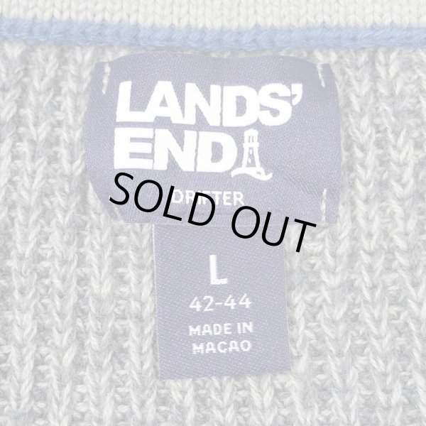 画像2: 00's LANDS' END ワイドボーダー柄 ドリフターセーター (2)