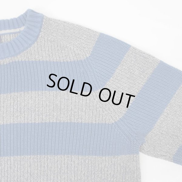 画像3: 00's LANDS' END ワイドボーダー柄 ドリフターセーター (3)