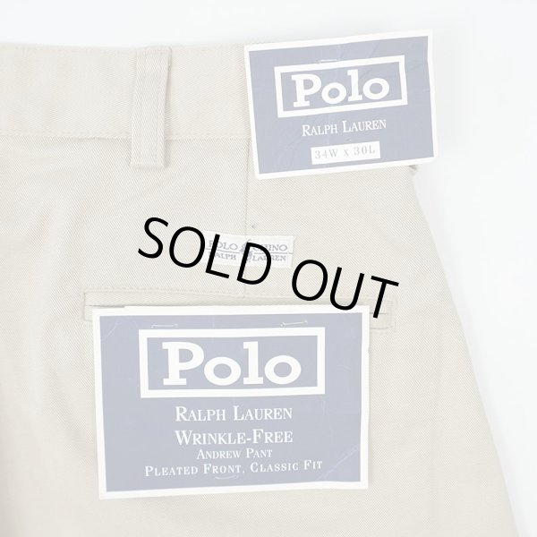 画像3: 90's Polo Ralph Lauren 2タック チノトラウザー "DEADSTOCK / ANDREW PANT" (3)