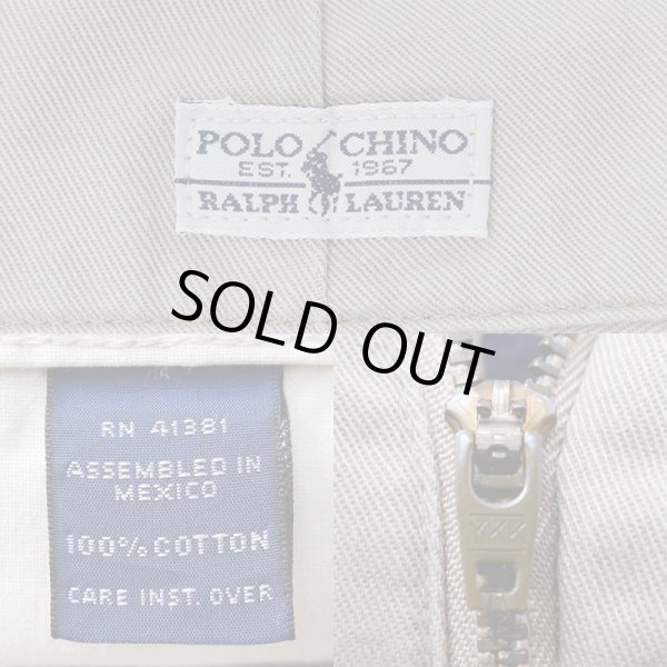 画像3: 90's Polo Ralph Lauren 2タック チノトラウザー "POLO CHINO" (3)