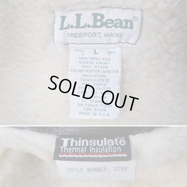 画像3: 80-90's L.L.Bean G-1 type ムートンボア レザージャケット "MADE IN USA" (3)