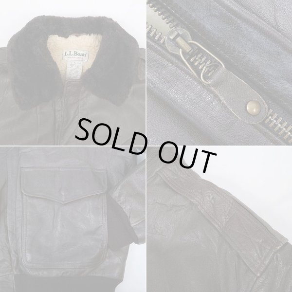 画像4: 80-90's L.L.Bean G-1 type ムートンボア レザージャケット "MADE IN USA" (4)