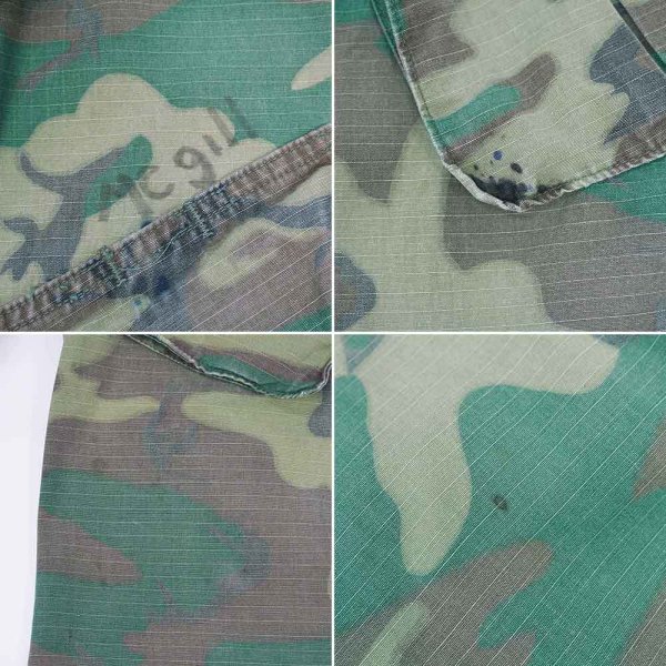画像4: 60's US.ARMY ERDL ジャングルファティーグジャケット "グリーンリーフカモ" (4)